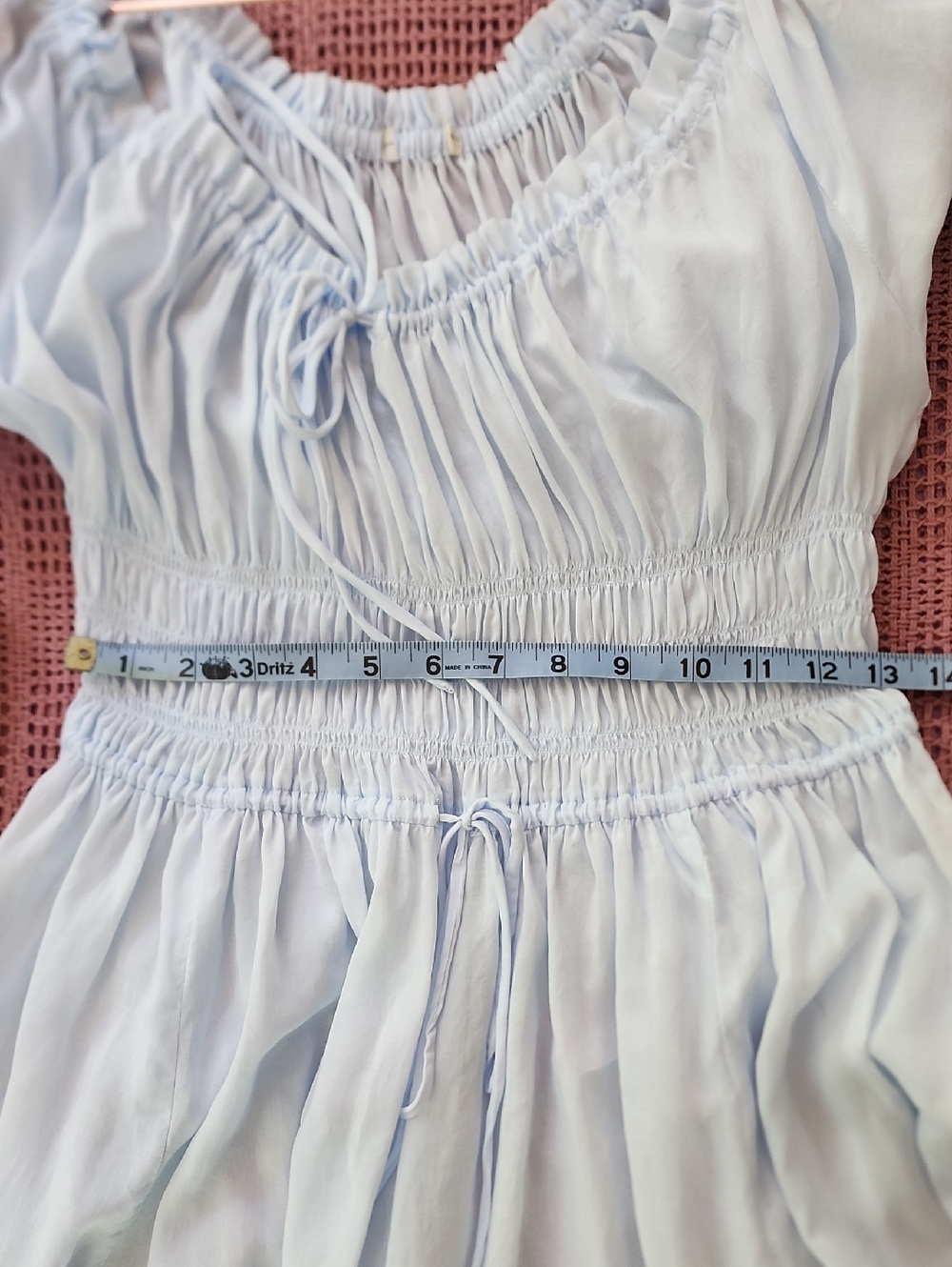 Light Blue Boho Maxi Dress - Picture 5 of 6